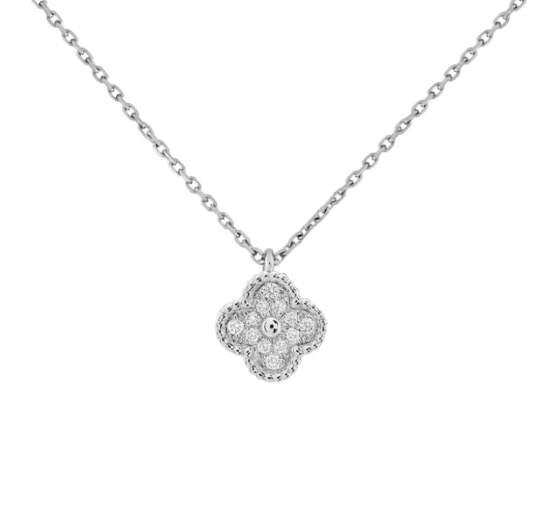 V Inspired Sweet Clover Diamond Necklace