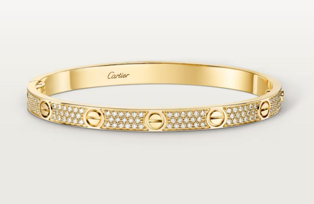C Inspired Full Pave Diamond Bracelet