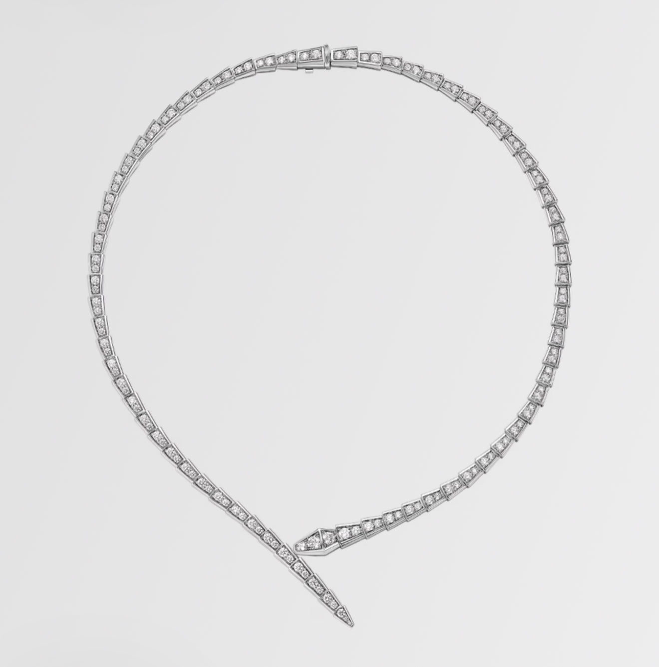 B Inspired Serpenti Viper Diamond Necklace