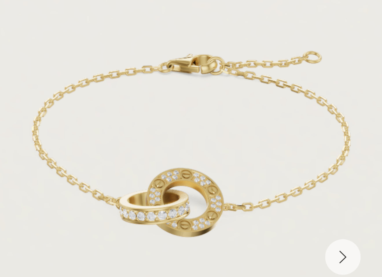 C Inspired Diamond Chain Bracelet