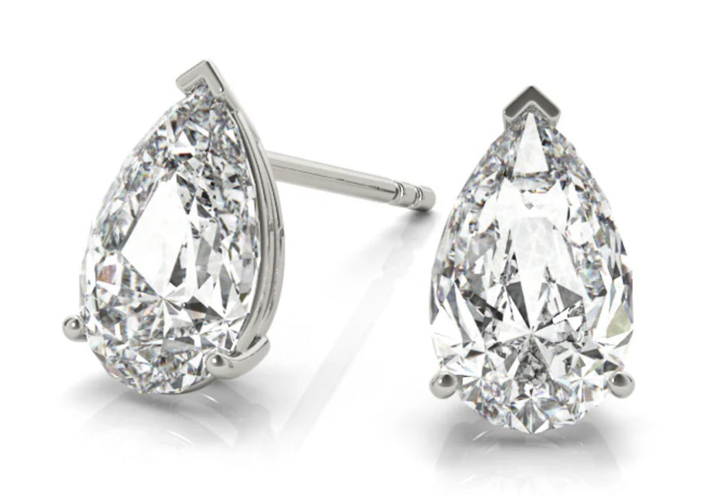 5 carat each (10 ctw) Pear Shape Diamond Earrings