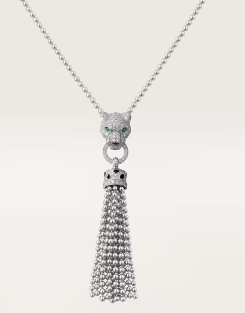 C Inspired Panthère Diamond Long Necklace