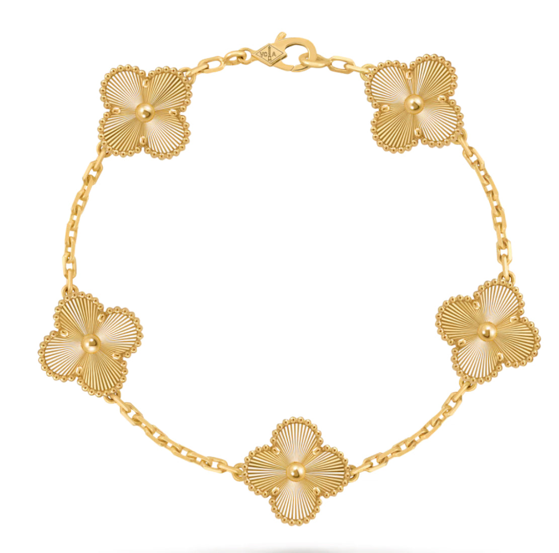 V Inspired 5 Motif Guilloche Bracelet