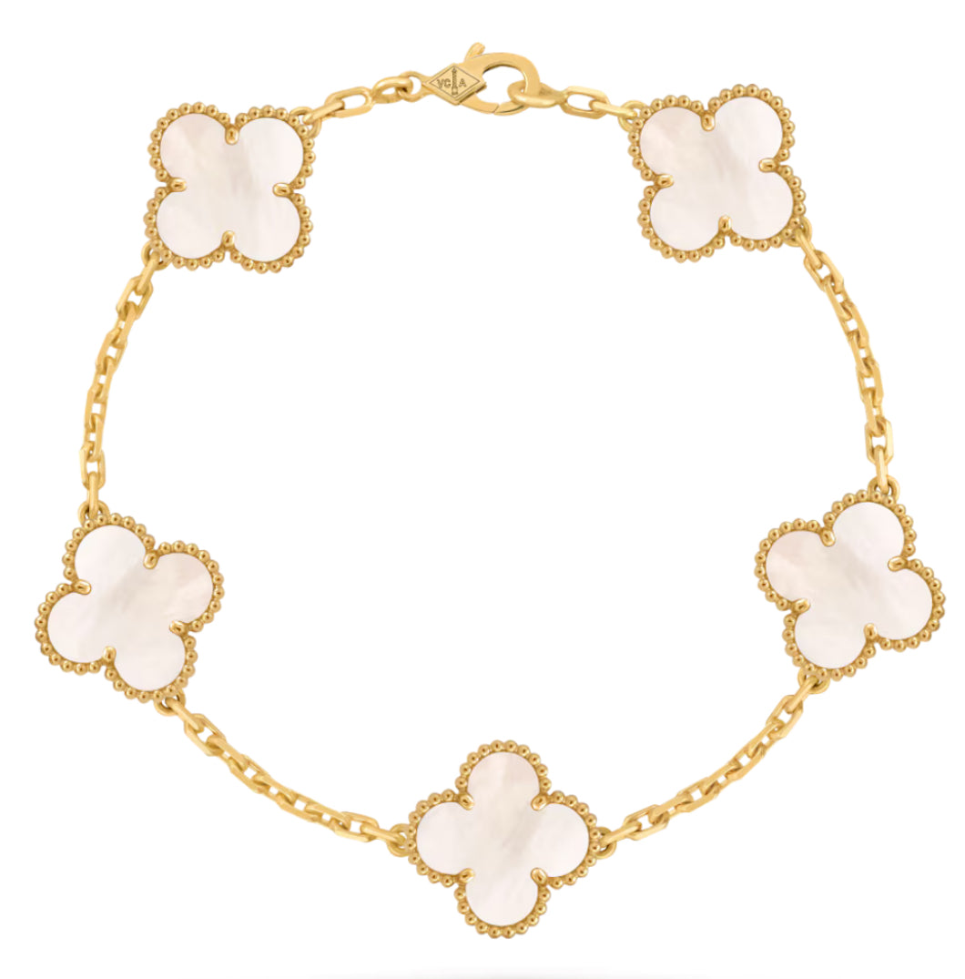 V Inspired 5 Motif Clover Bracelet