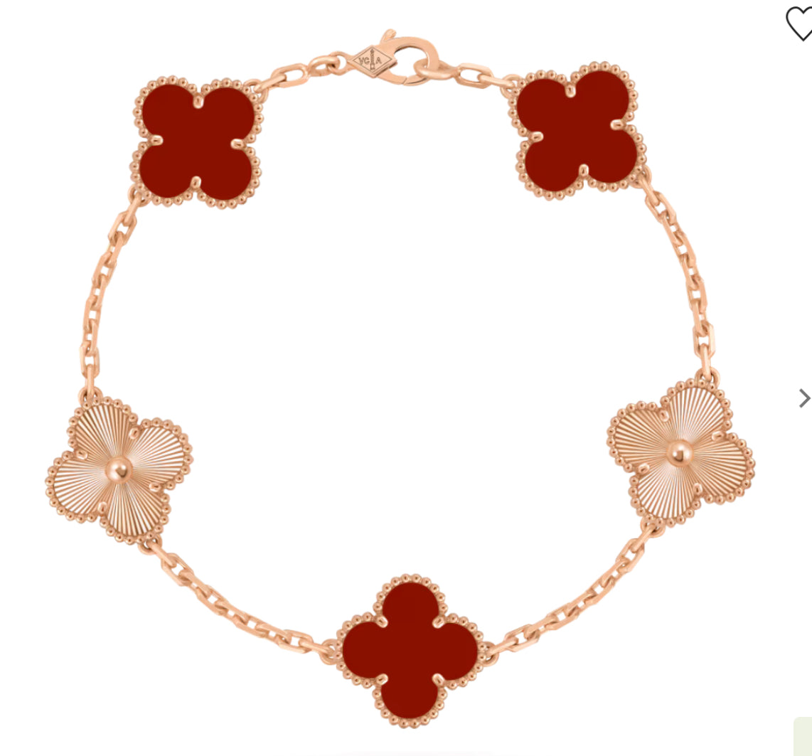 V Inspired 5 Motif Clover Bracelet