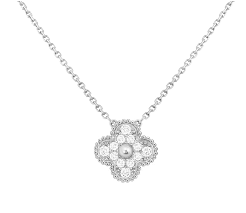 V Inspired Diamond Clover Pendant