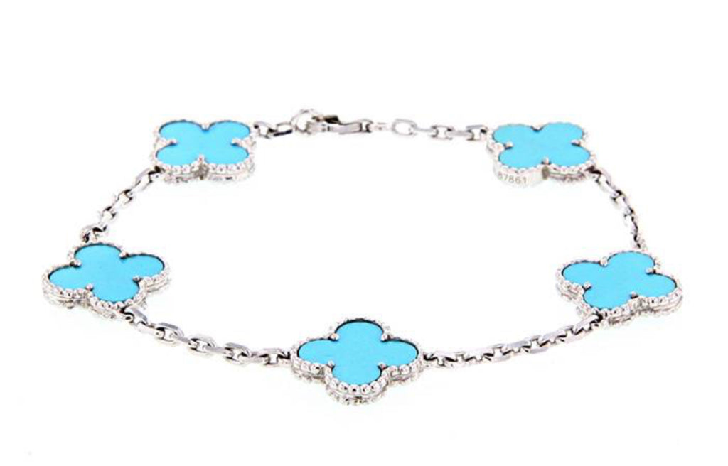 V Inspired 5 Motif Clover Bracelet