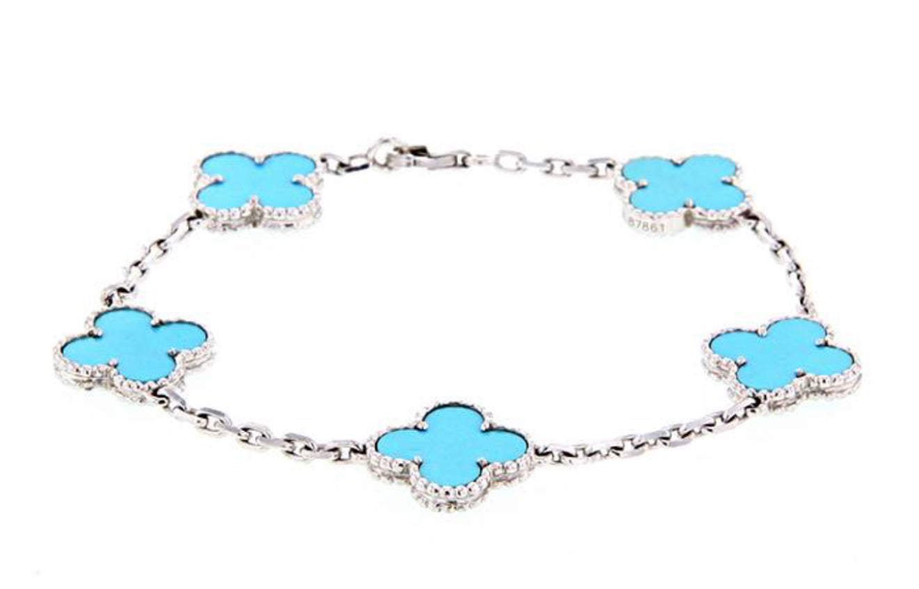 V Inspired 5 Motif Clover Bracelet