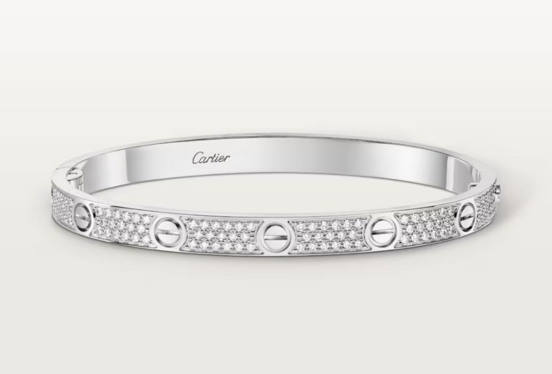 C Inspired Full Pave Diamond Bracelet