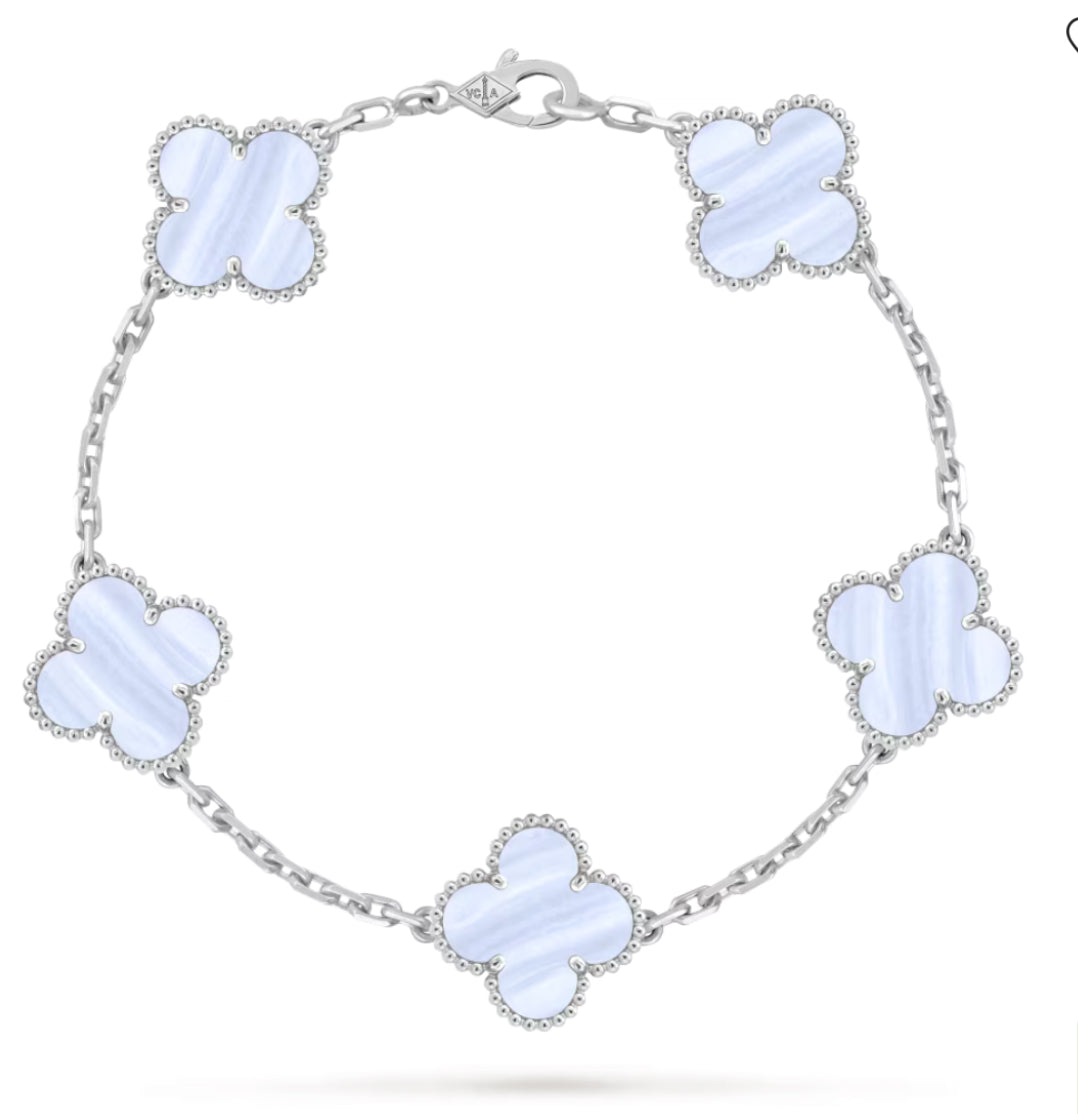 V Inspired 5 Motif Clover Bracelet