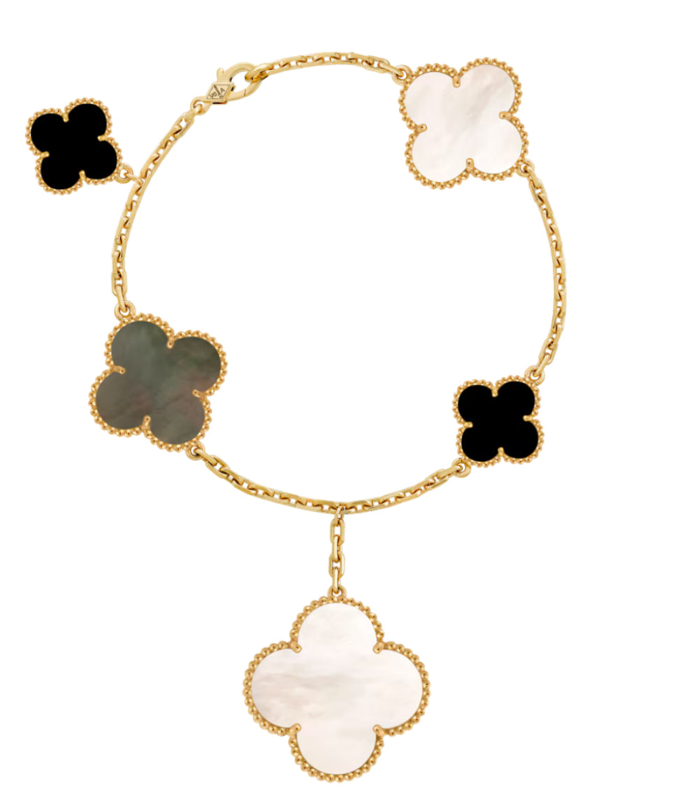 V Inspired 5 Motif Magic Clover Bracelet