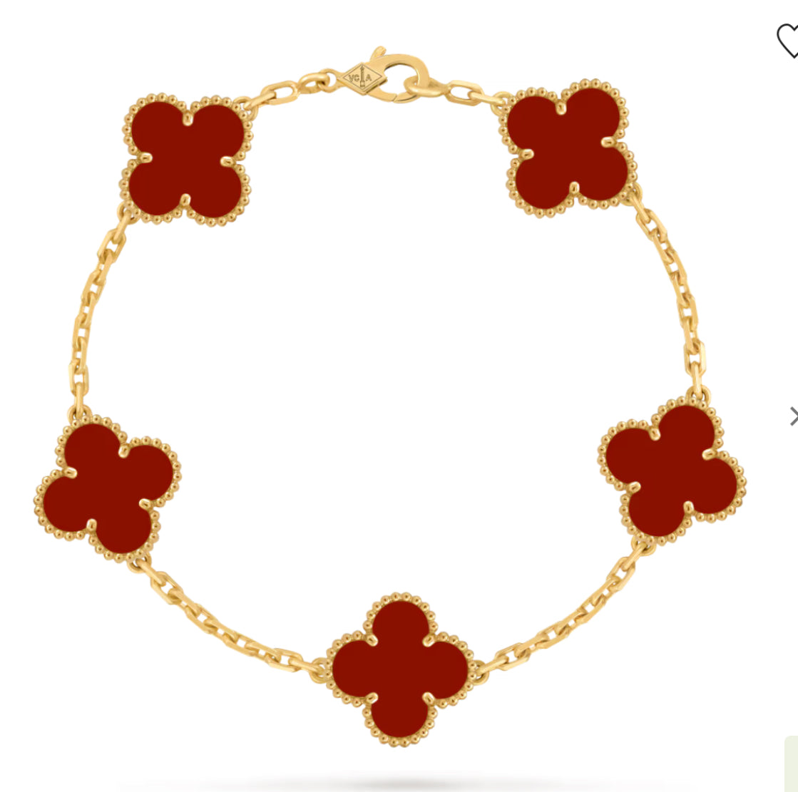 V Inspired 5 Motif Clover Bracelet