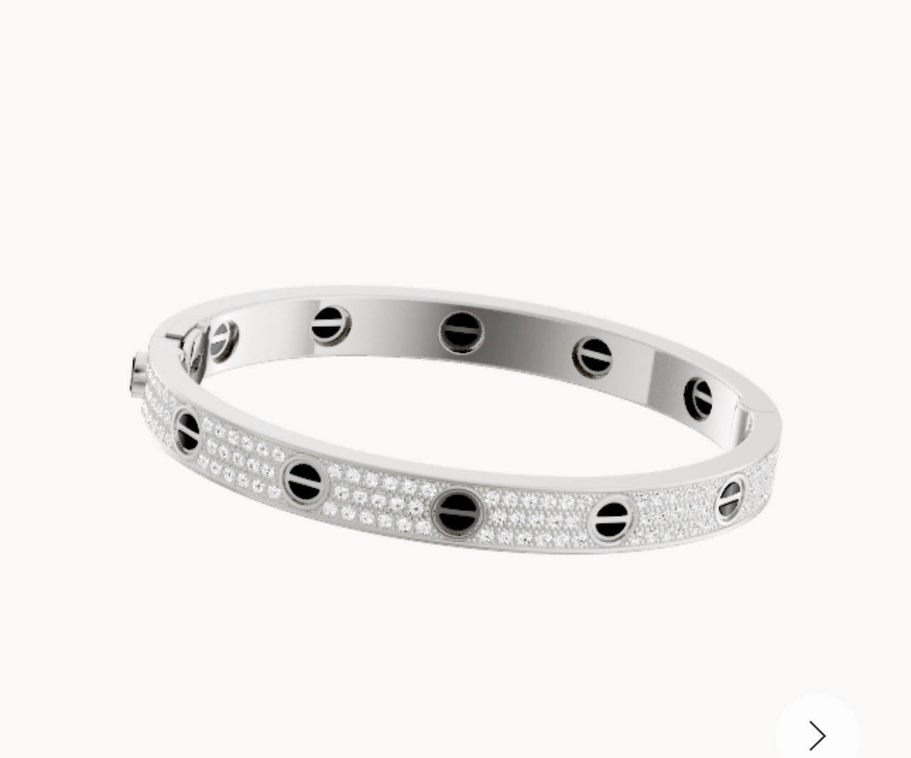 C Inspired Full Pave Diamond Bracelet