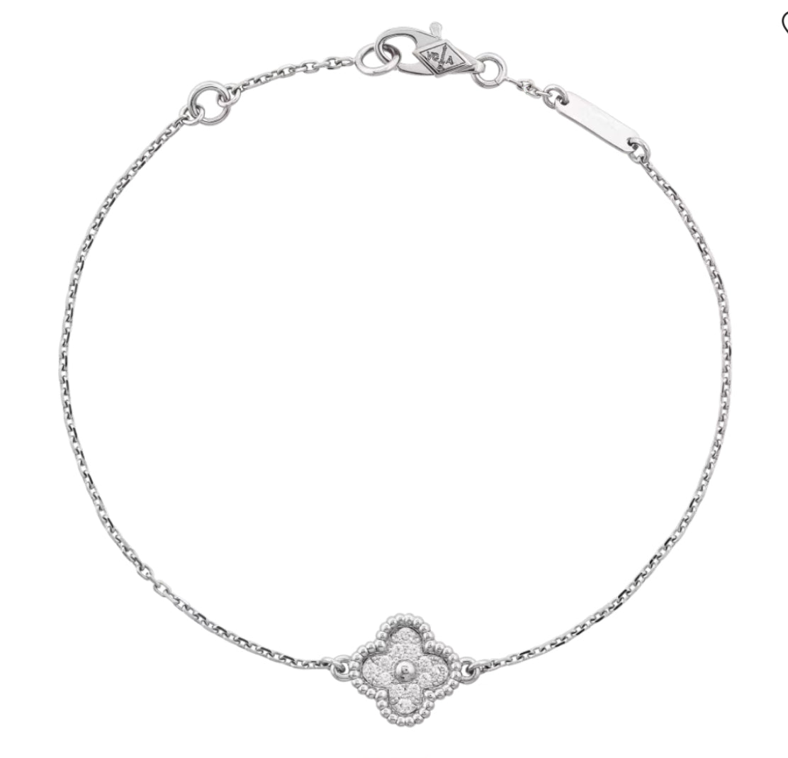 V Inspired Sweet Clover Diamond Bracelet