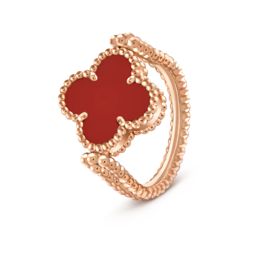 V Inspired Clover Reversible Ring