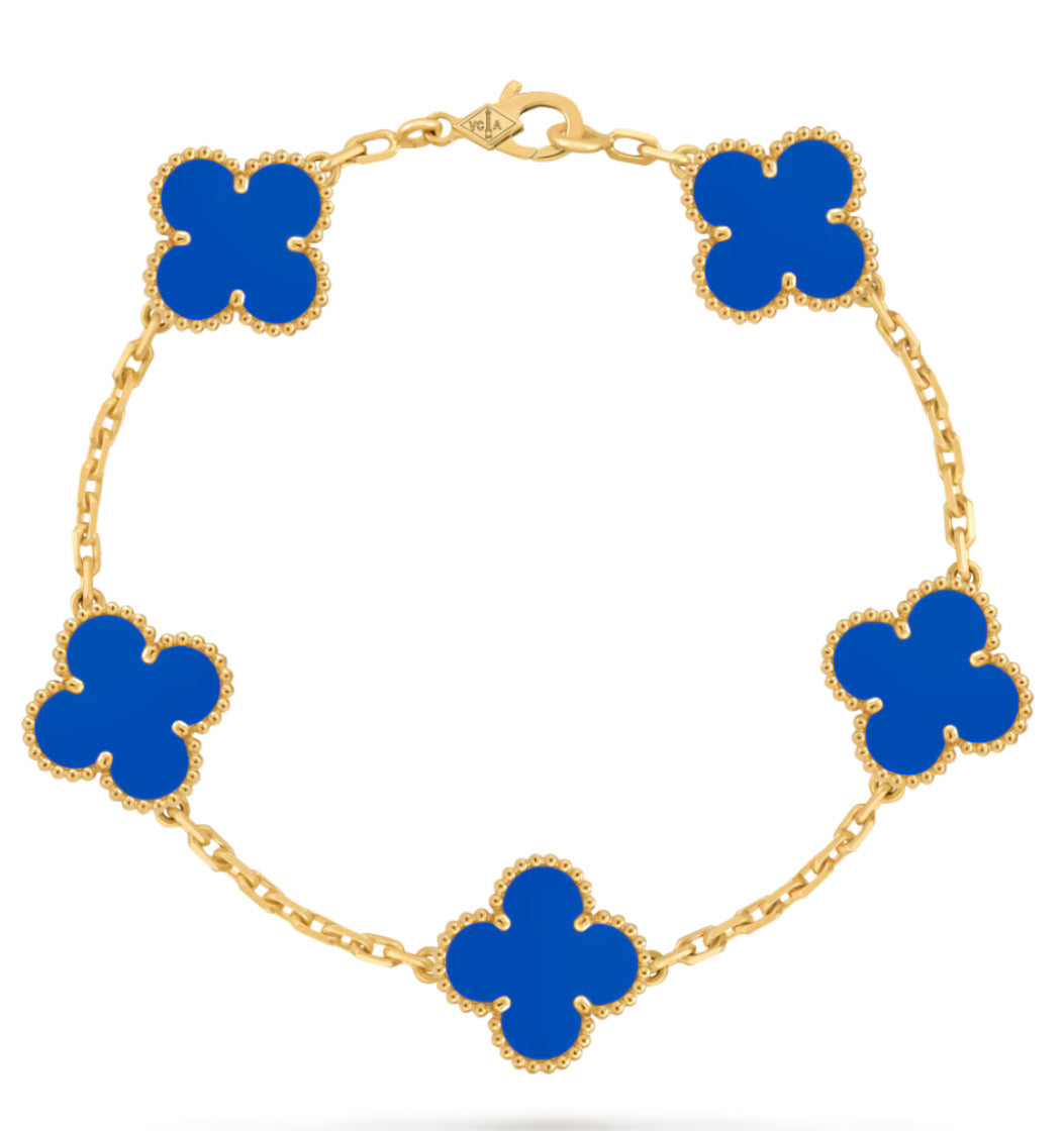 V Inspired 5 Motif Clover Bracelet
