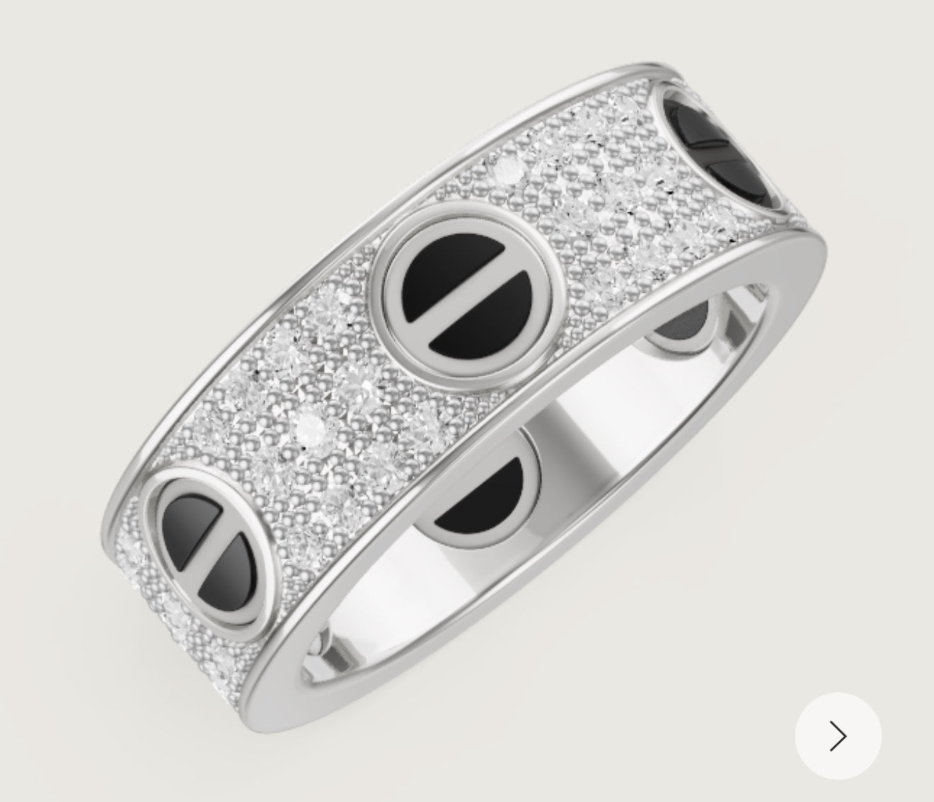 C Inspired Diamond Ring