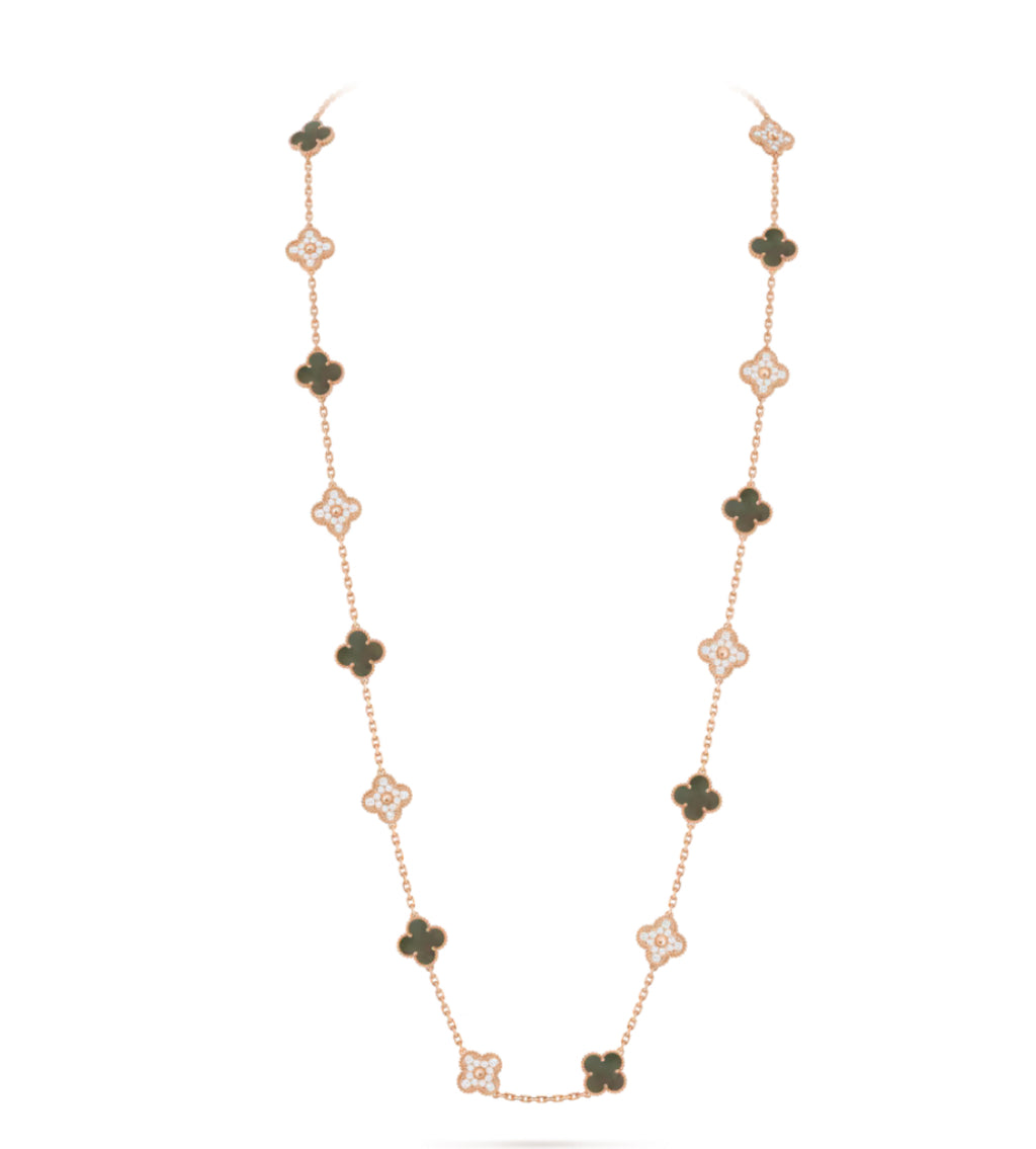 V Inspired 20 Motif Diamond Necklace