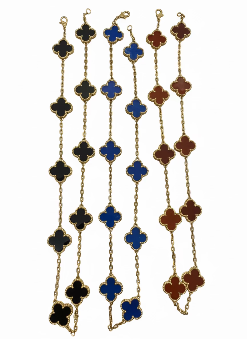 Custom 10 Motif Clover Necklace